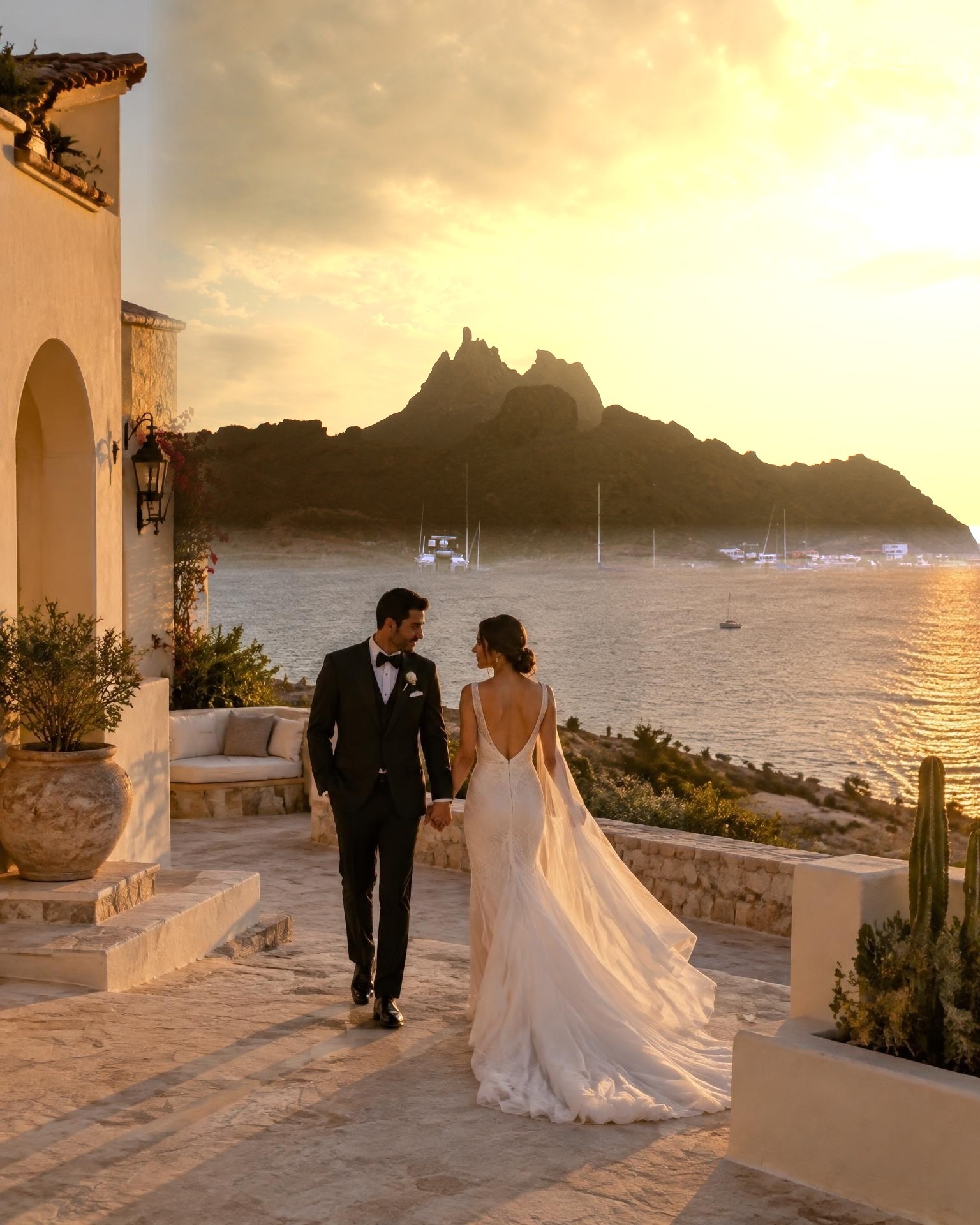 Sofía y Alejandro caminando juntos al atardecer