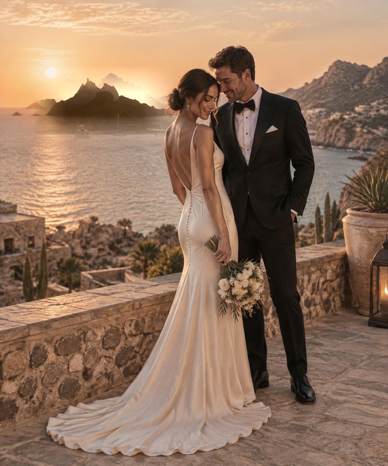 Sofía y Alejandro juntos al atardecer